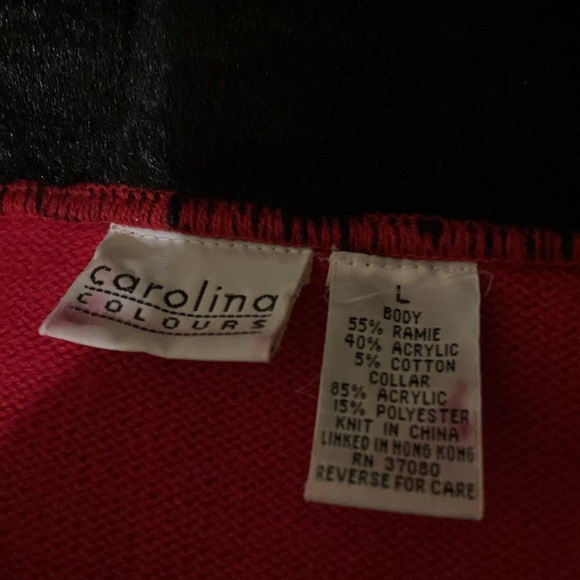 Carolina colours red faux fur sweater - Picture 3 of 7